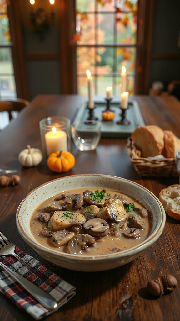 creamy beef and mushrooms