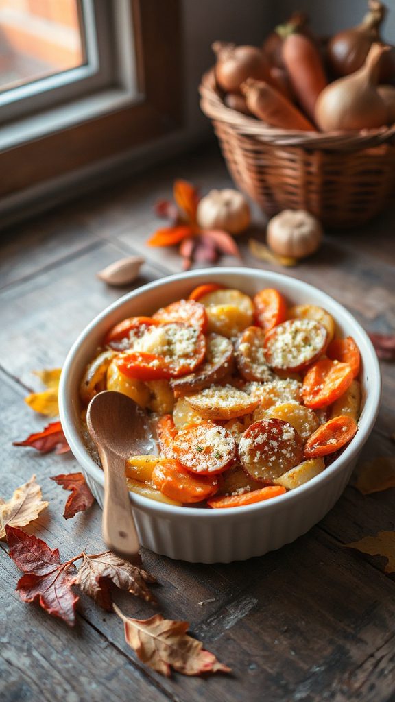 creamy carrot potato gratin