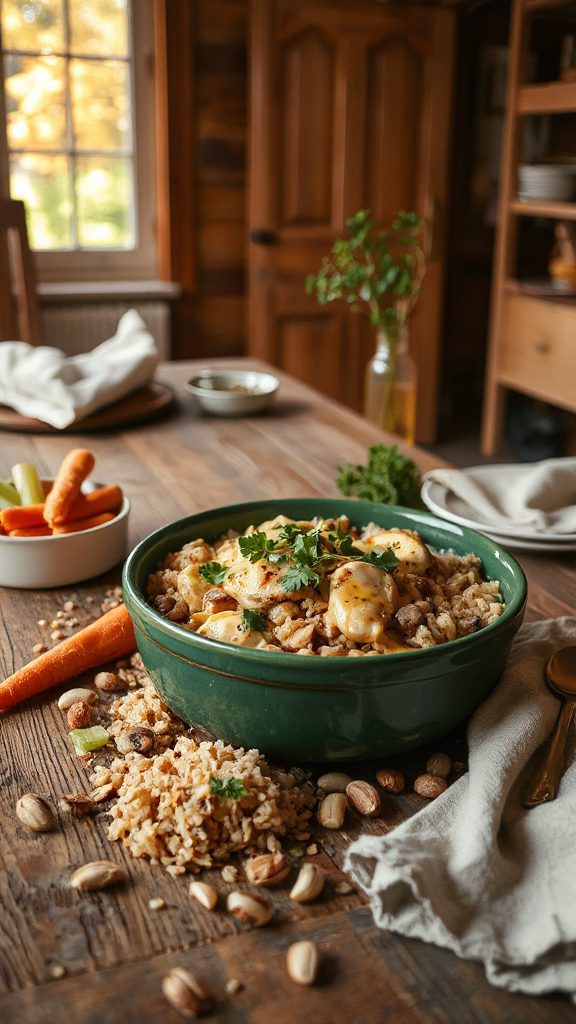 creamy chicken rice casserole