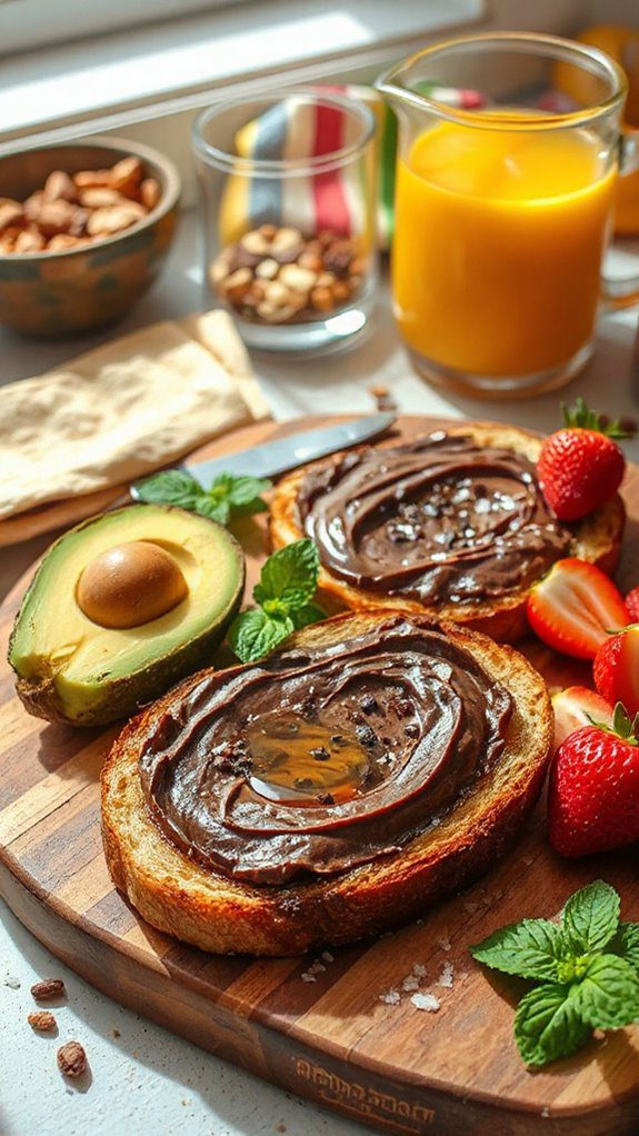 creamy chocolate avocado spread