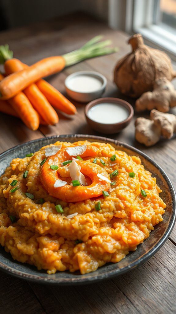 creamy coconut carrot risotto