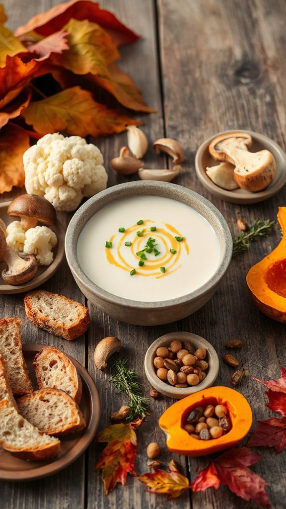 creamy coconut cauliflower soup