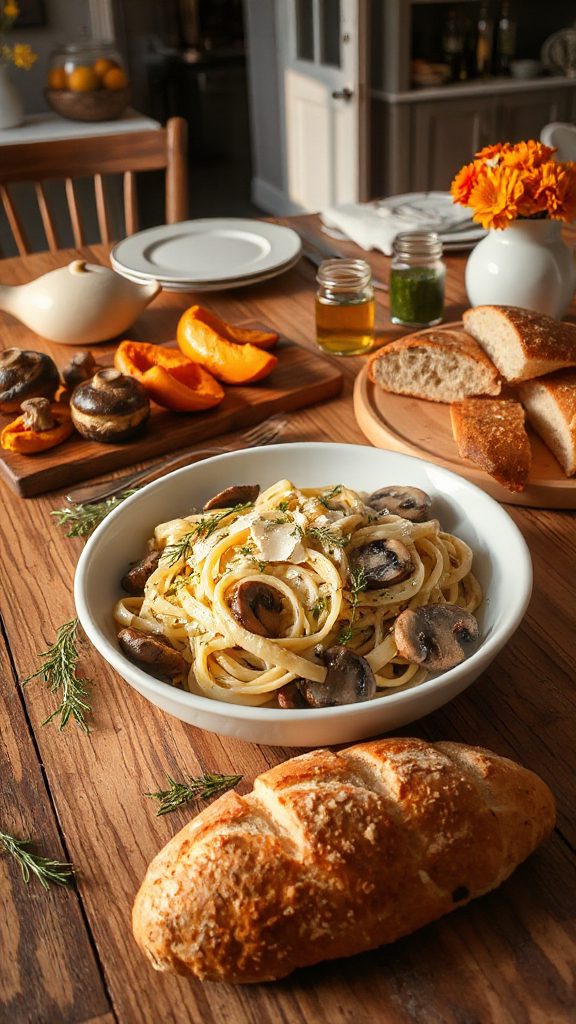 creamy mushroom pasta recipe