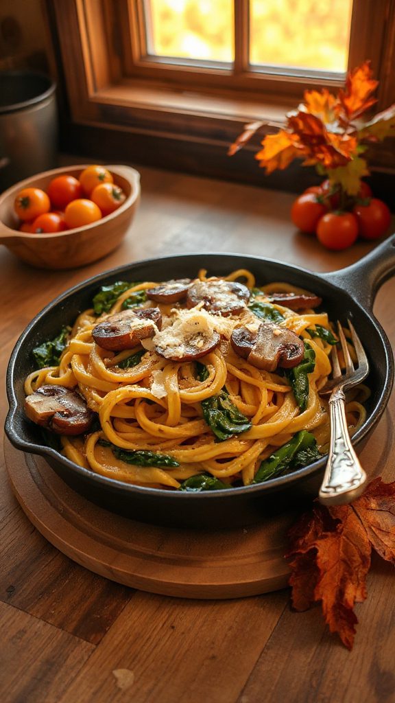 creamy mushroom spinach pasta creamy mushroom spinach pasta