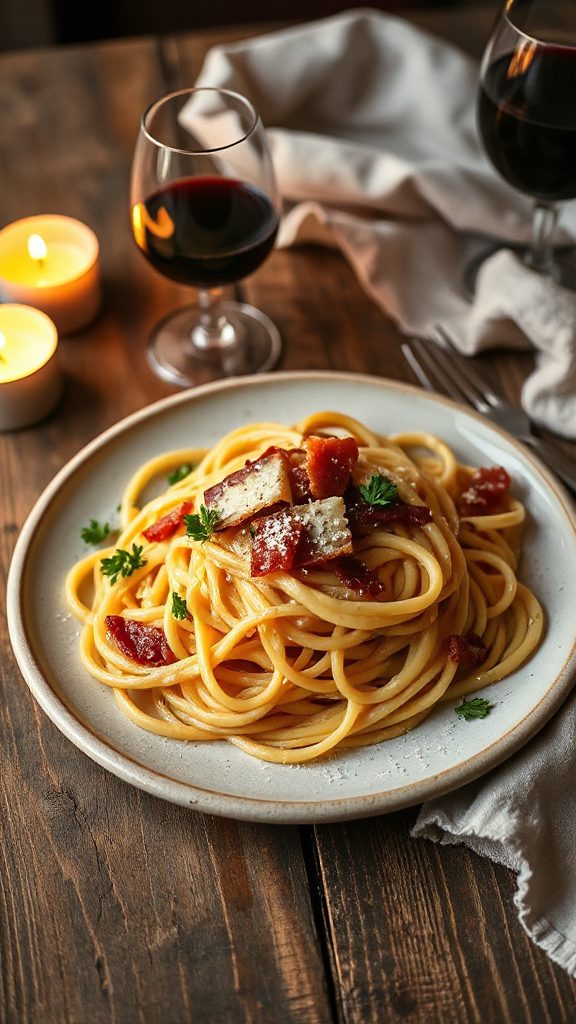 creamy pasta with pancetta