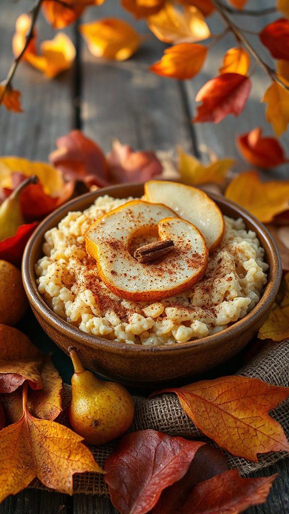 creamy pear cinnamon risotto