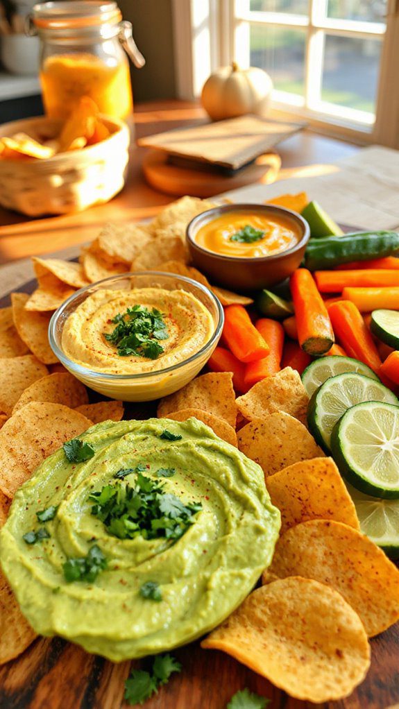creamy pumpkin cilantro dip