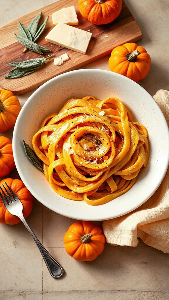 creamy pumpkin fettuccine alfredo
