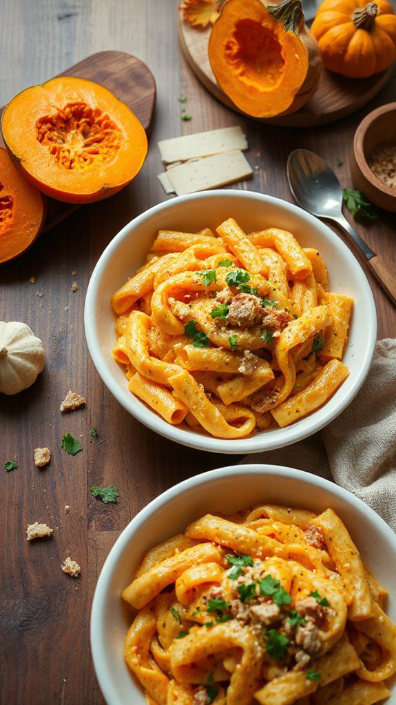 creamy pumpkin mac and cheese