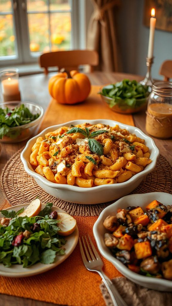 creamy pumpkin pasta bake