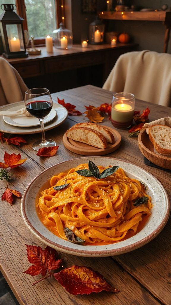 creamy pumpkin pasta delight