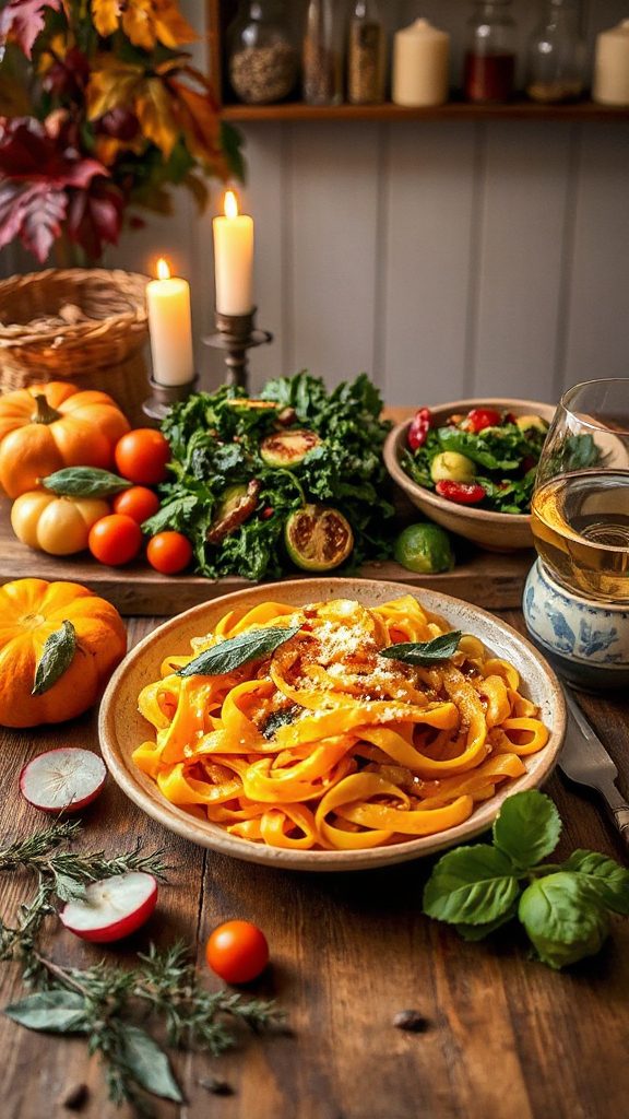 creamy pumpkin pasta dish