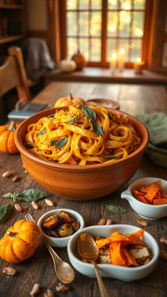 creamy pumpkin sage pasta