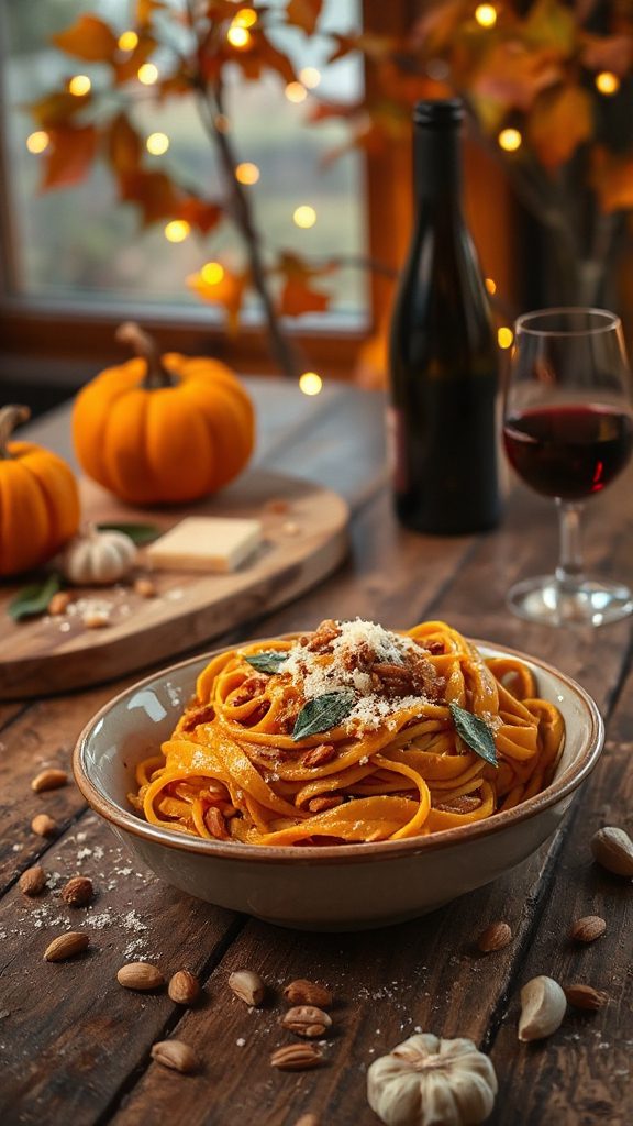 creamy pumpkin sage pasta