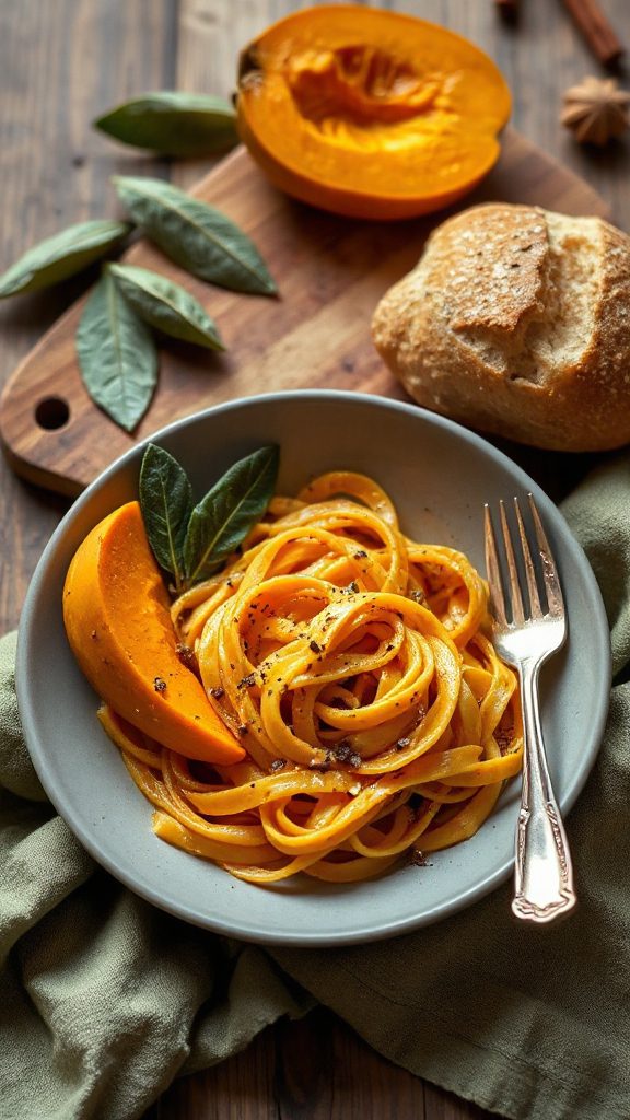 creamy pumpkin sage pasta