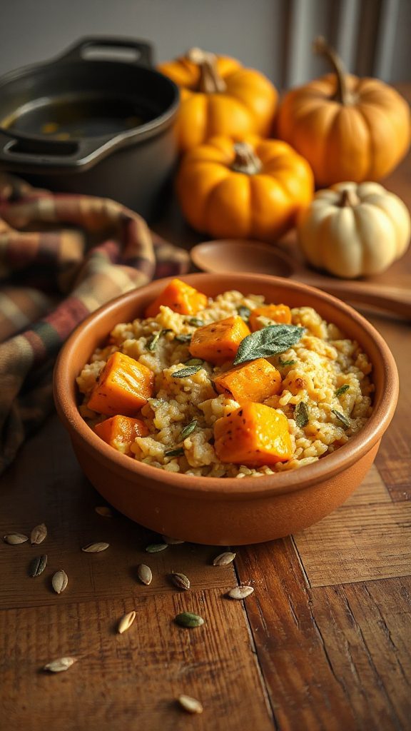 creamy pumpkin sage risotto