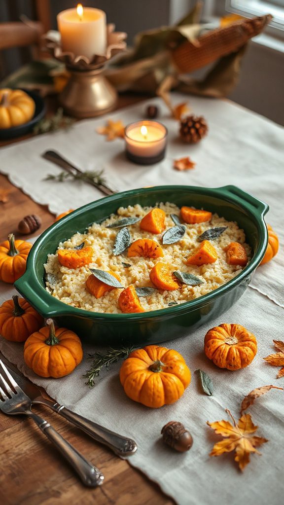 creamy pumpkin sage risotto