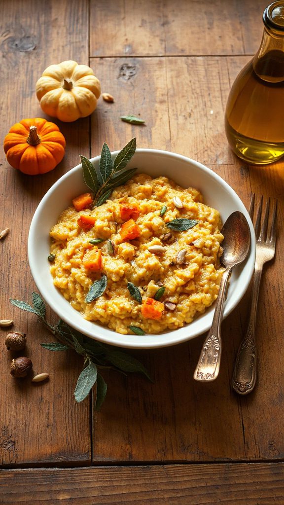 creamy pumpkin sage risotto creamy pumpkin sage risotto