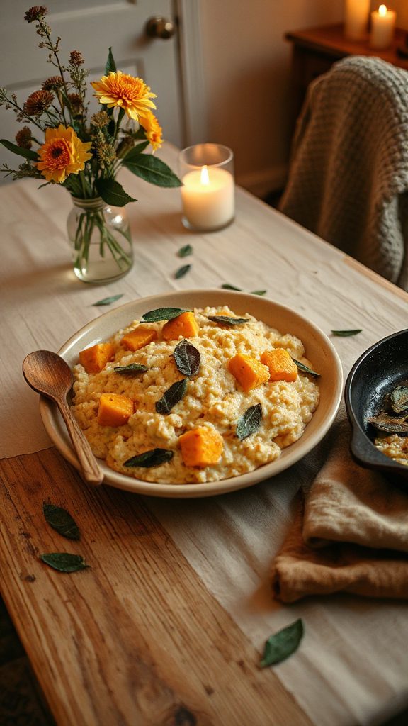 creamy pumpkin sage risotto
