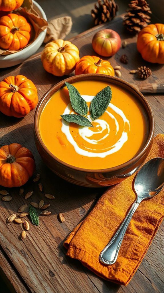 creamy pumpkin sage soup