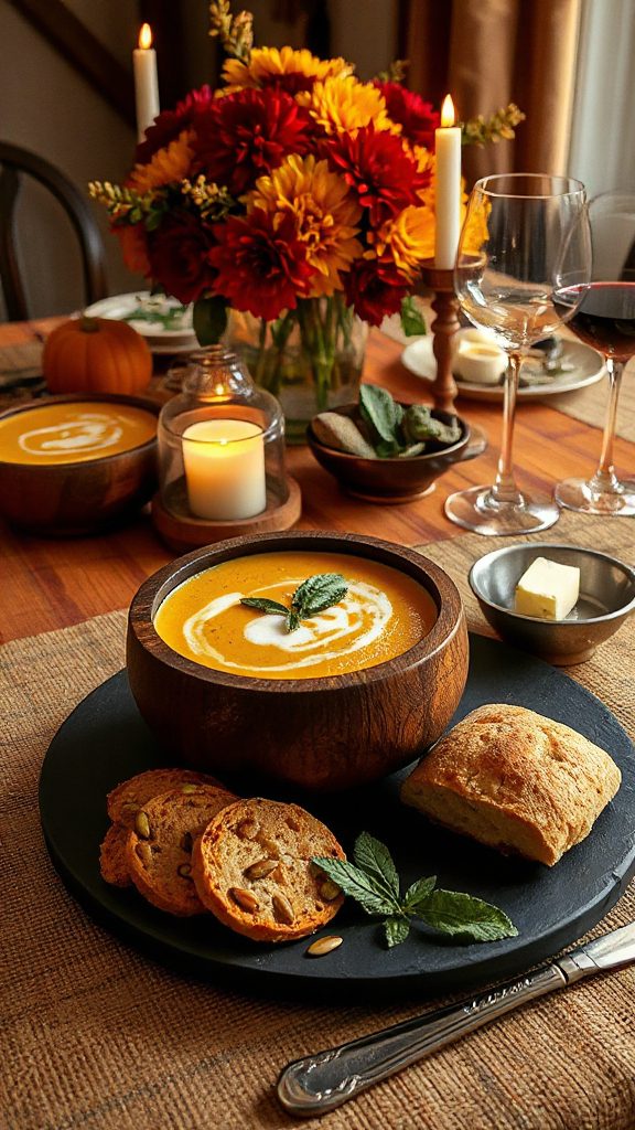 creamy pumpkin sage soup