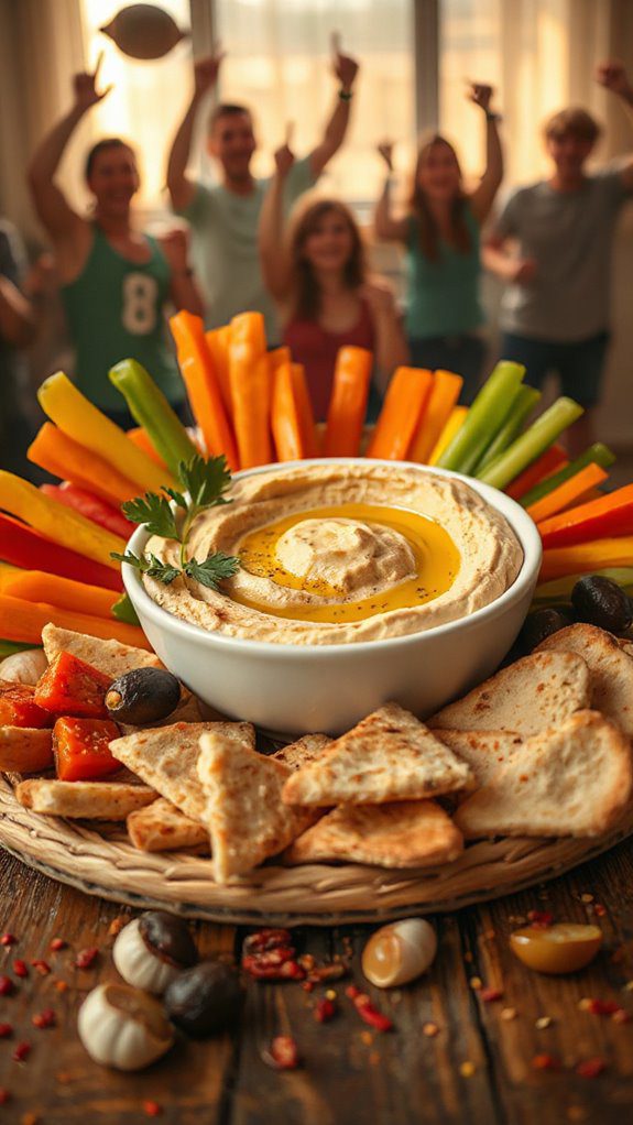 creamy roasted garlic hummus