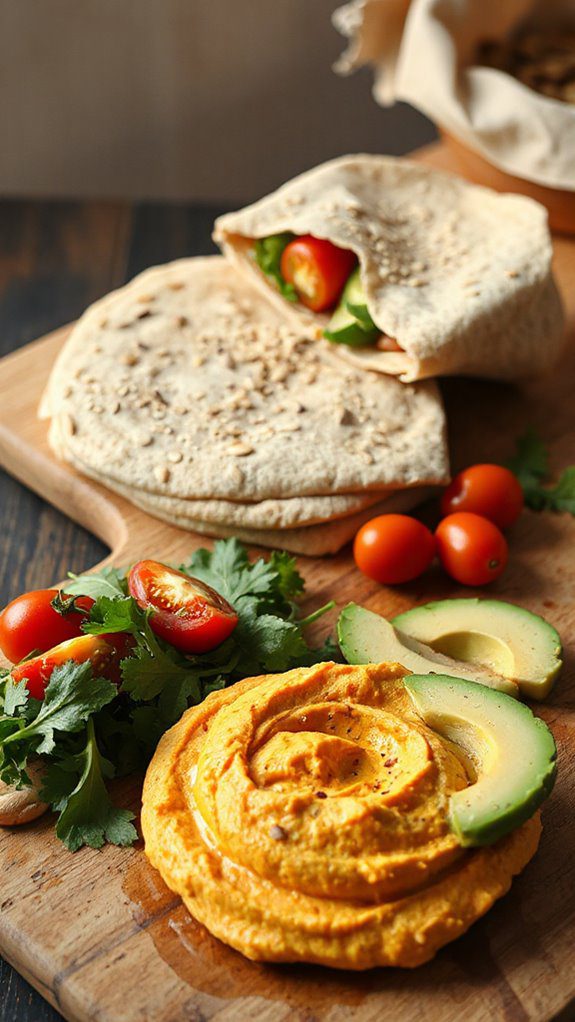 creamy roasted garlic hummus