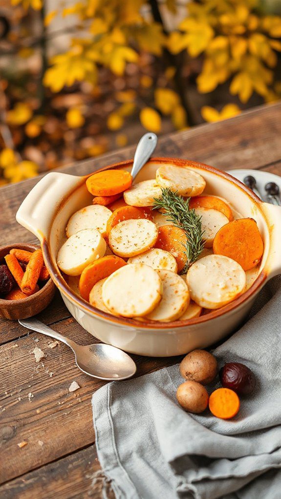 creamy root vegetable gratin creamy root vegetable gratin