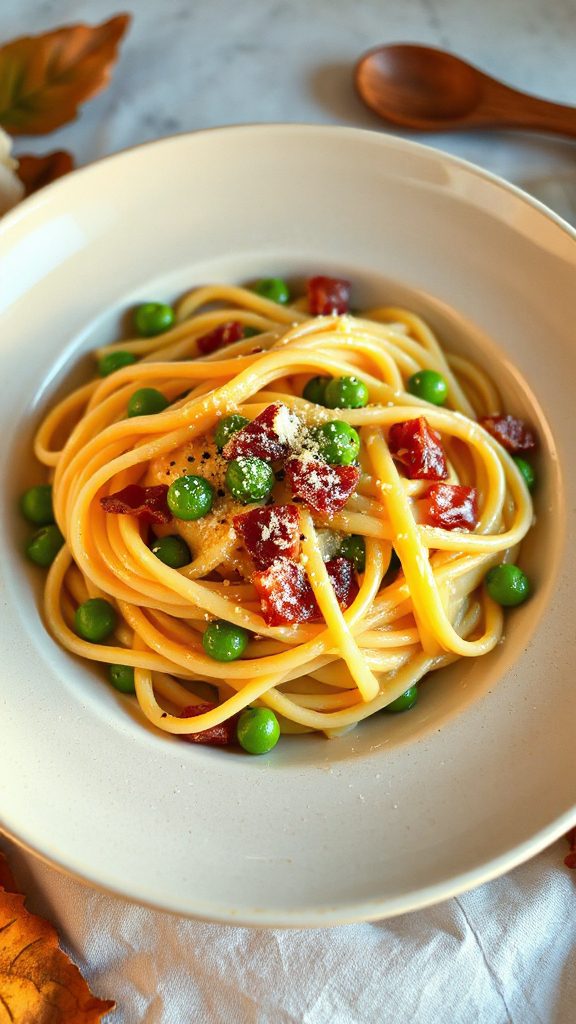 creamy spaghetti with pancetta