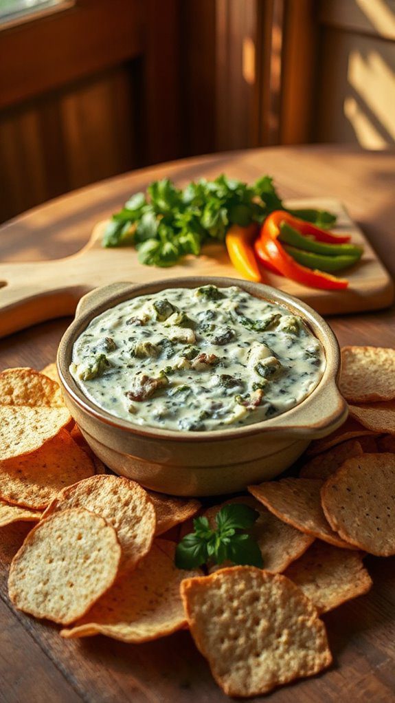 creamy spinach artichoke dip