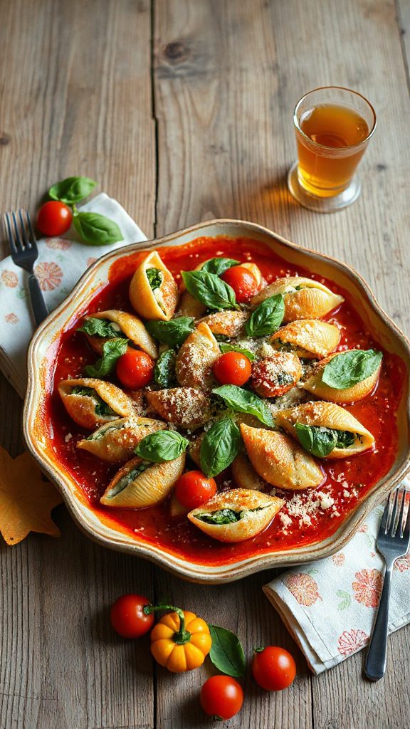 creamy spinach cheese shells creamy spinach cheese shells