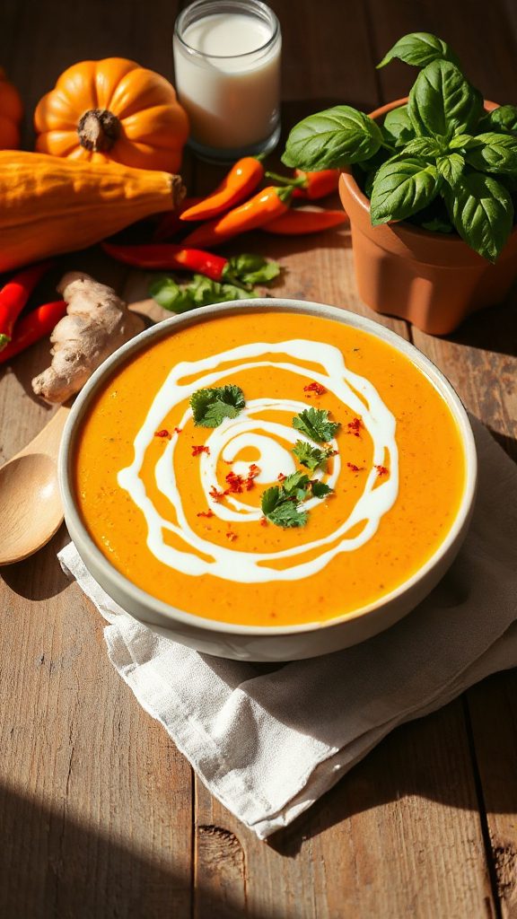 creamy thai pumpkin soup
