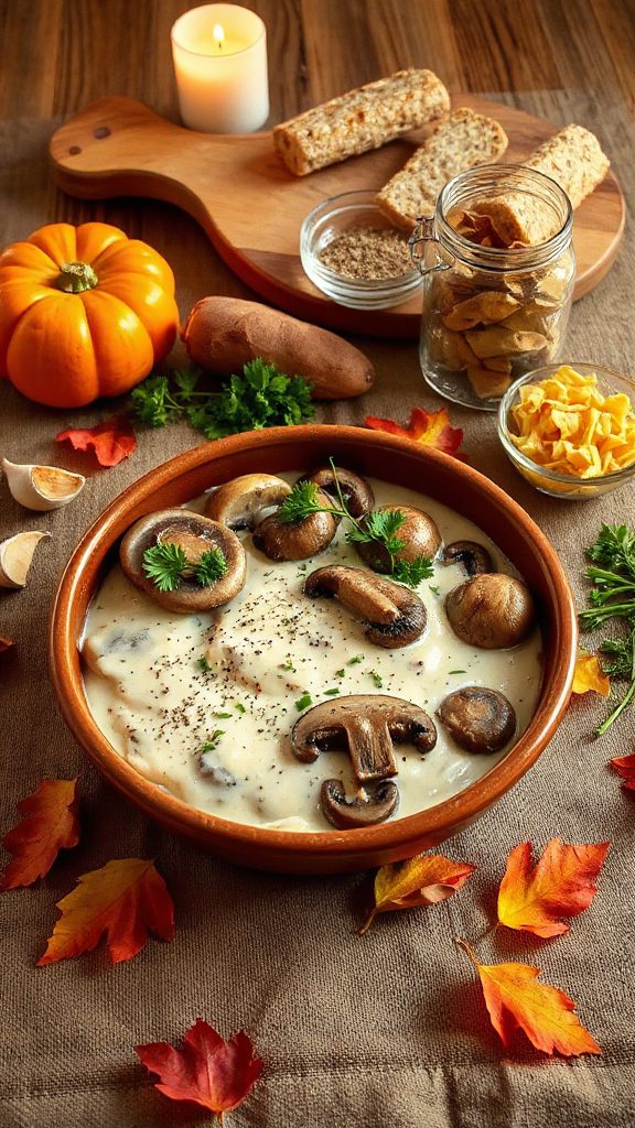 creamy vegan mushroom stroganoff