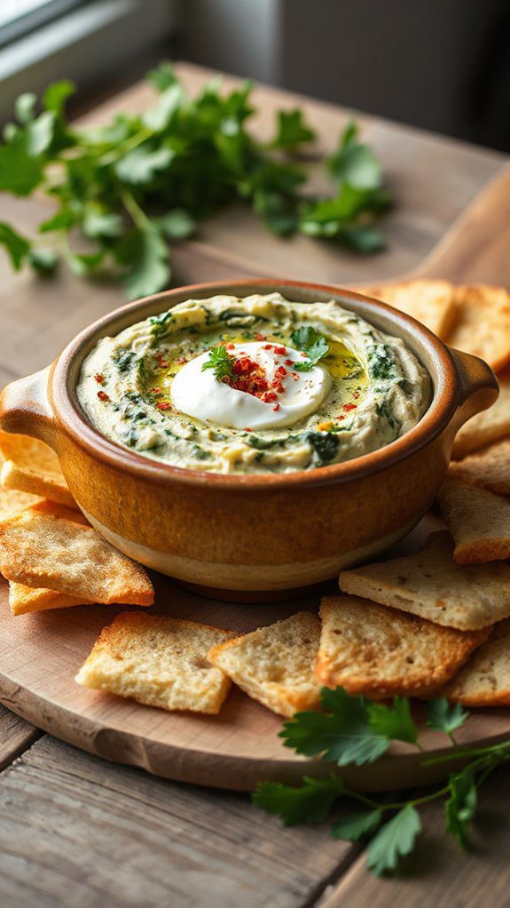 creamy vegan spinach dip