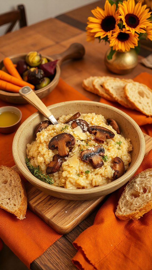creamy wild mushroom risotto