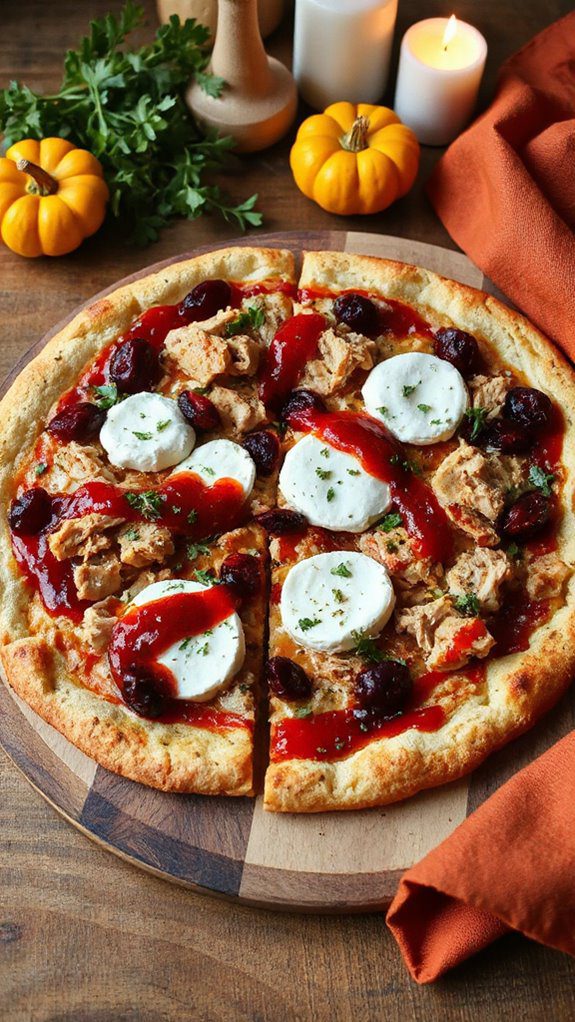 creative holiday leftovers pizza