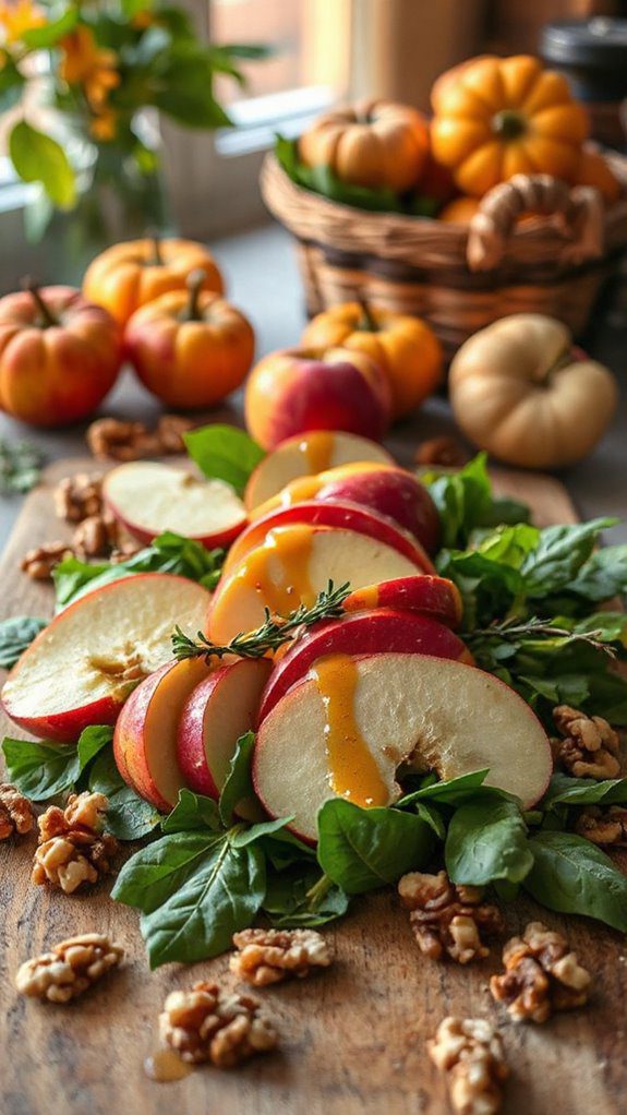 crisp apples crunchy walnuts