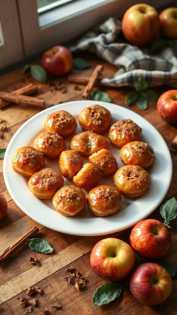 crispy maple glazed apple cider