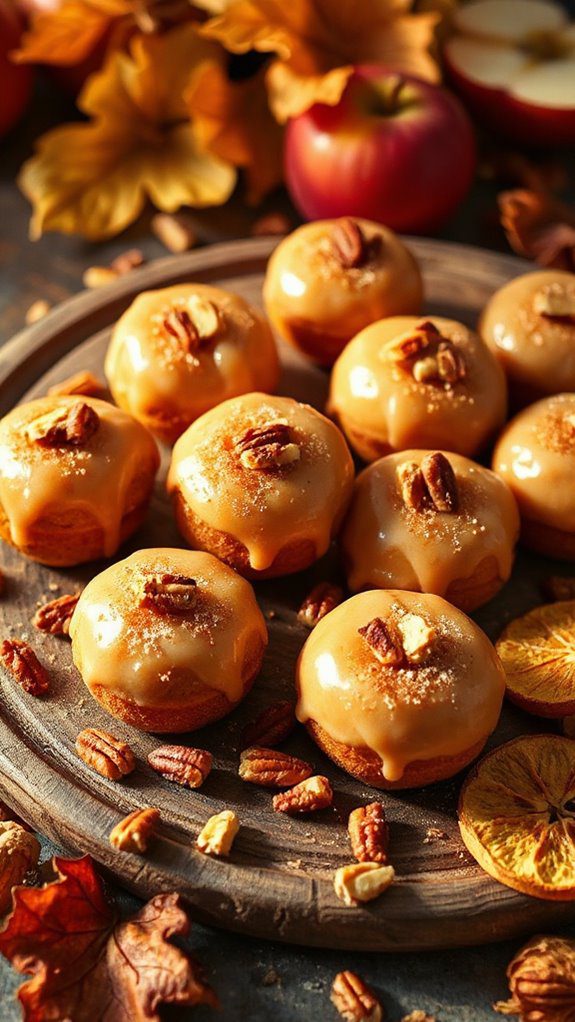 crispy maple glazed donut bites