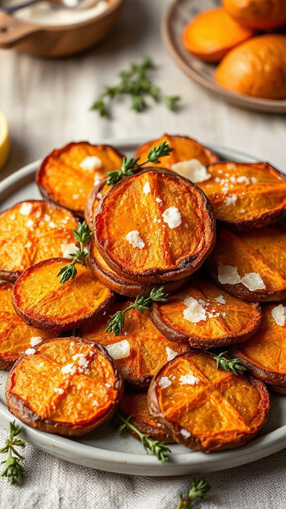 crispy parmesan thyme stacks