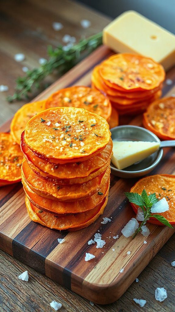 crispy sweet potato stacks