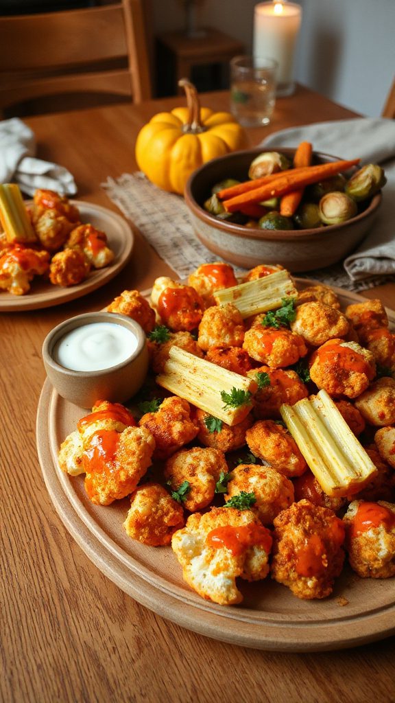 crunchy buffalo cauliflower bites