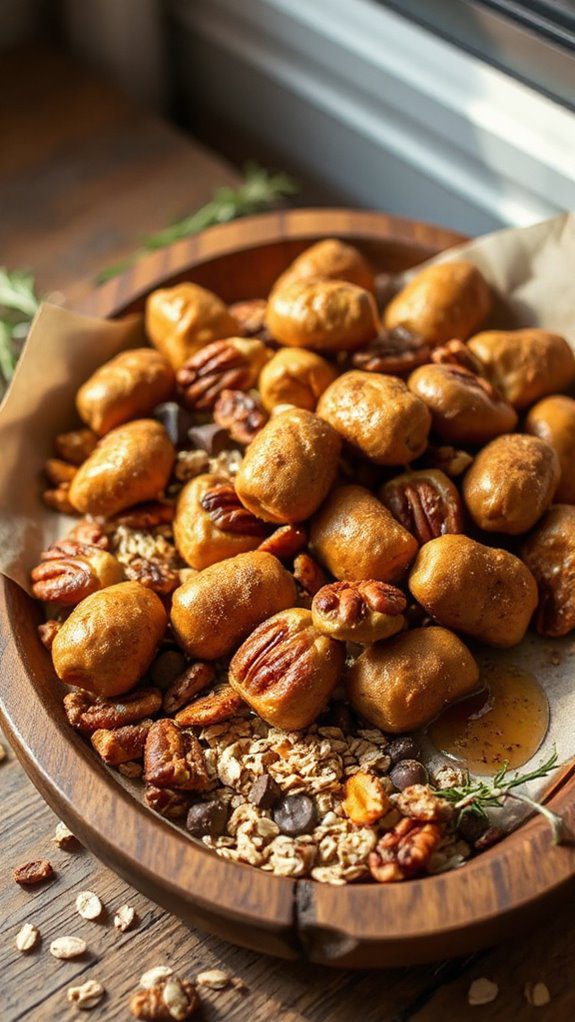 crunchy maple cinnamon nut mix