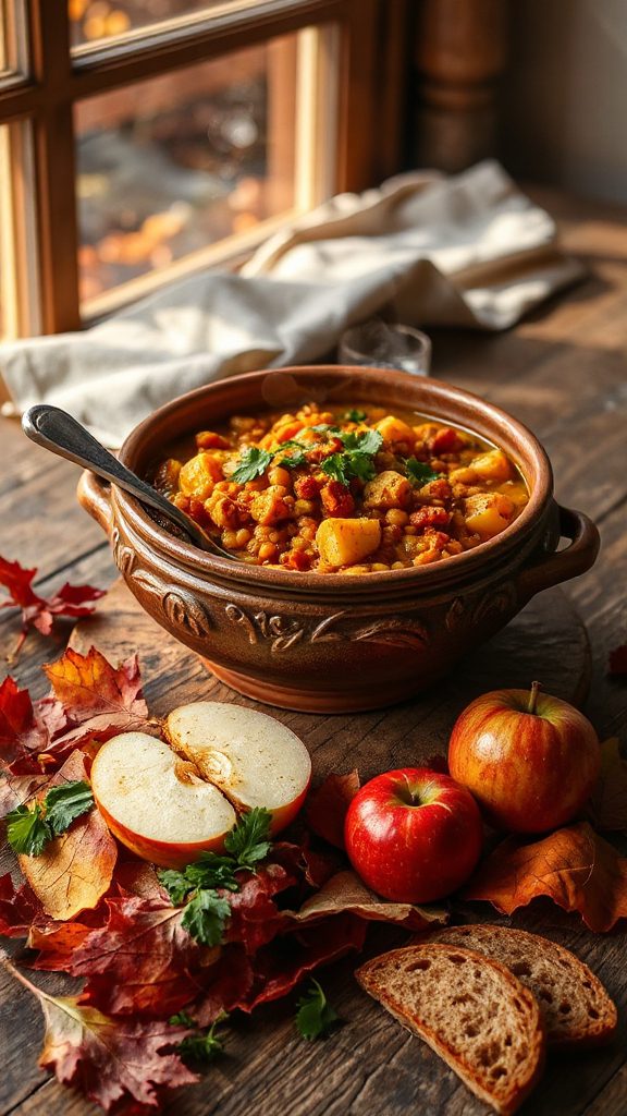 curried lentil apple stew