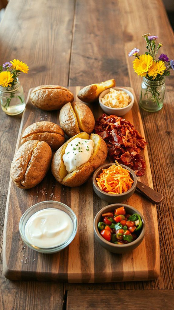 customizable baked potato toppings