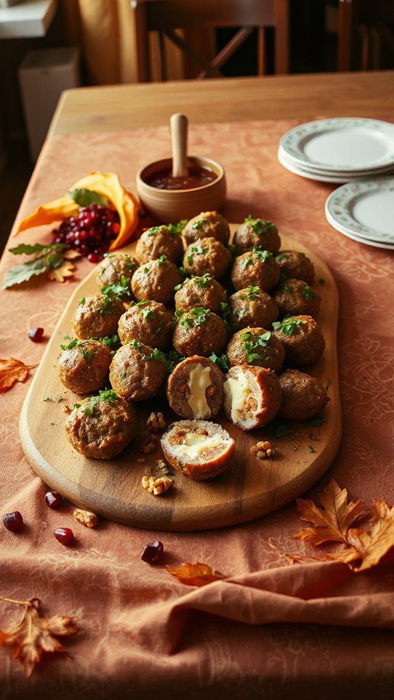 decadent stuffed meatballs recipe