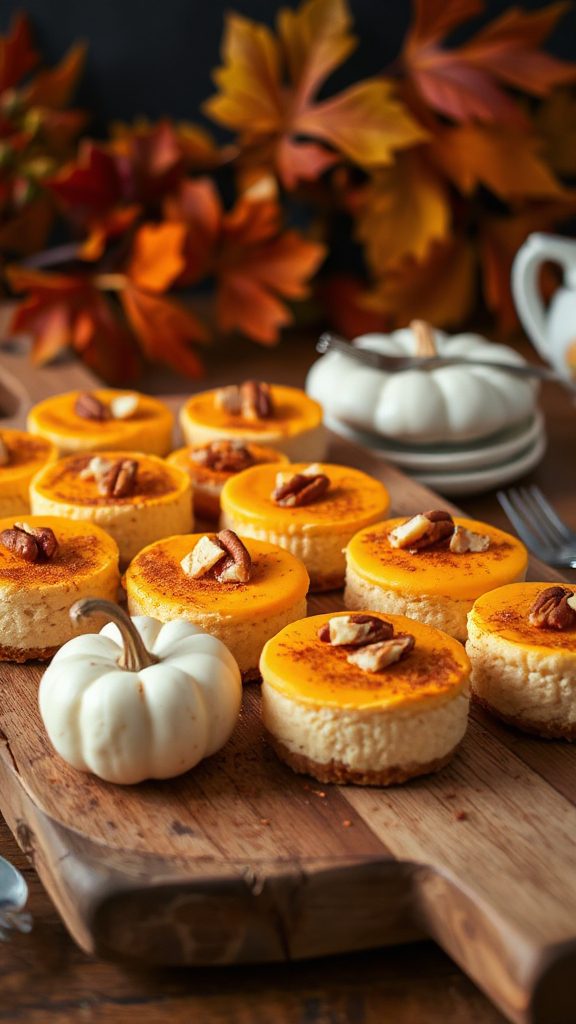 delightful individual pumpkin cheesecakes