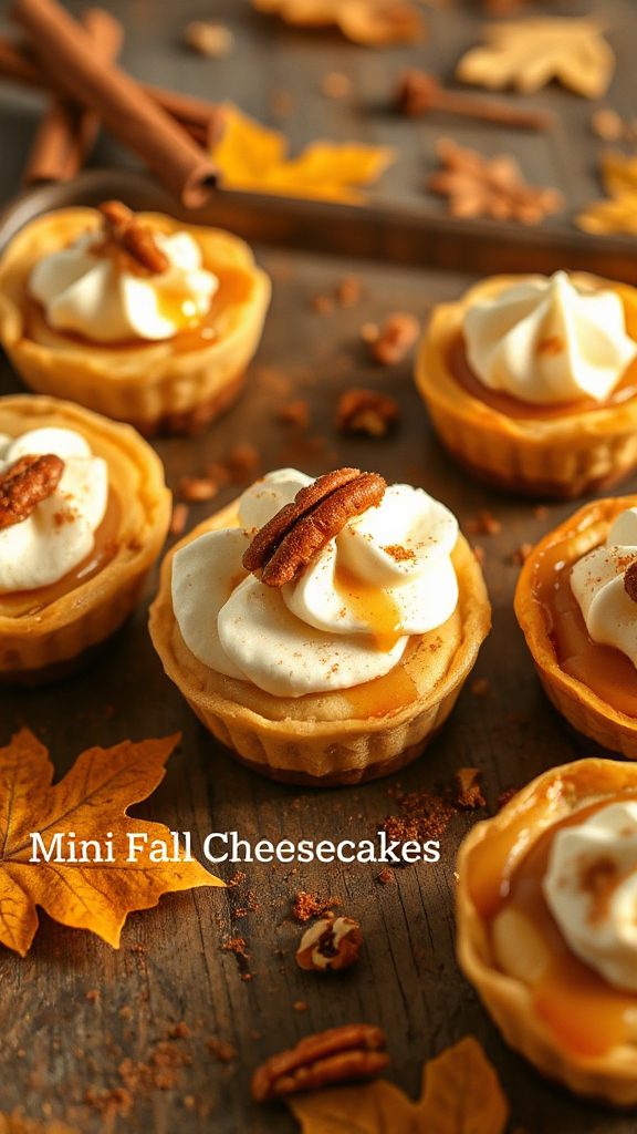 delightful mini pumpkin cheesecakes