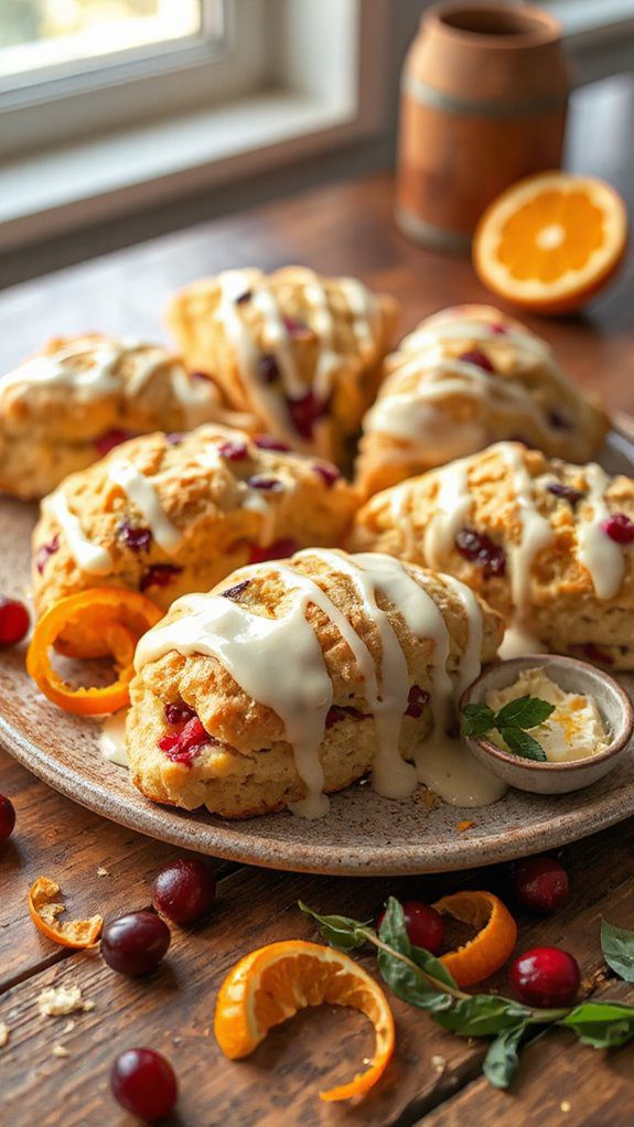 delightful orange cranberry scones
