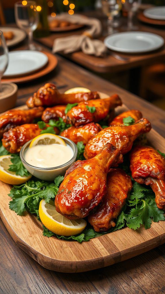 delightful sweet and savory wings